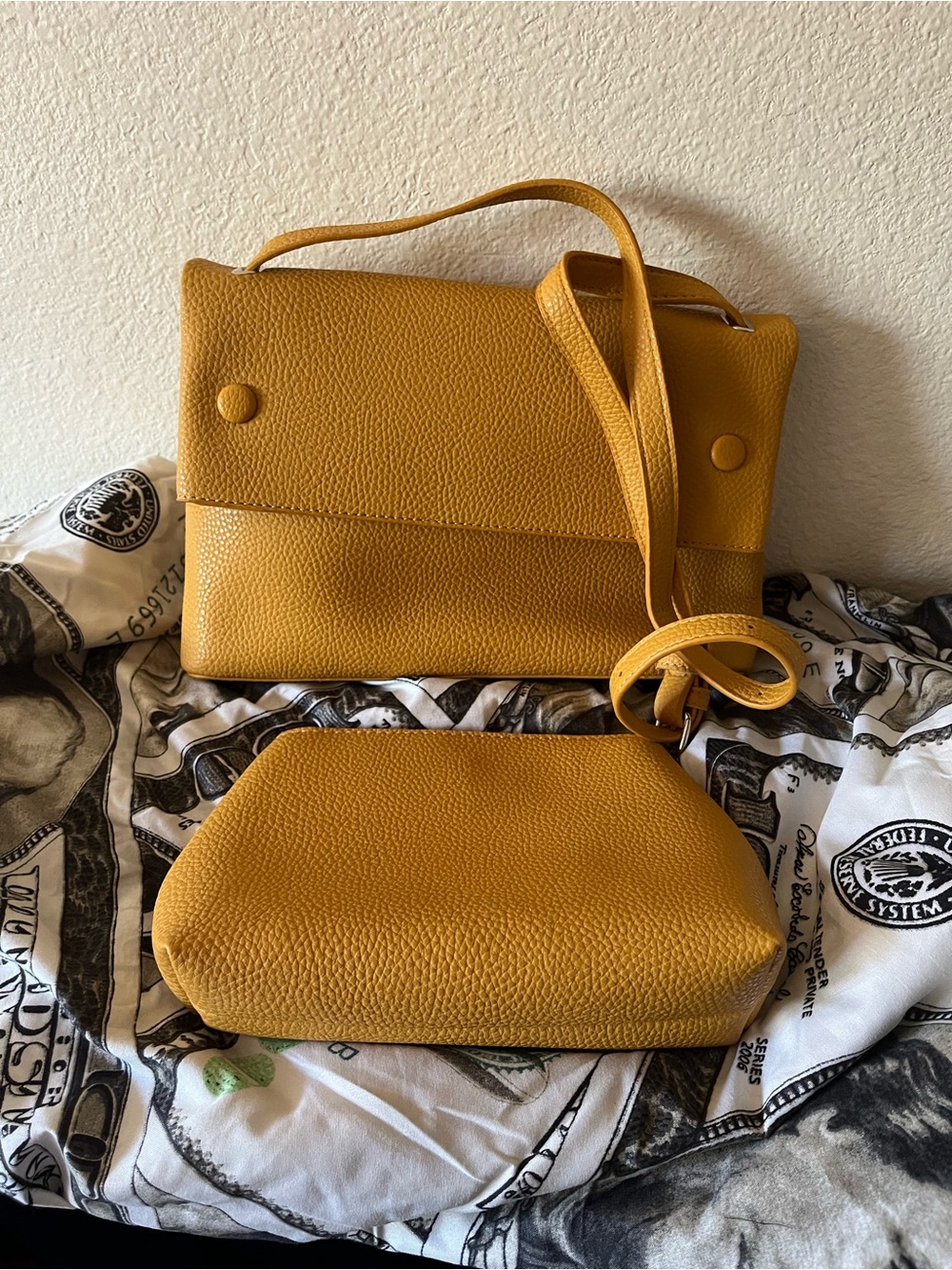 Elegant Mustard Crossbody Bag